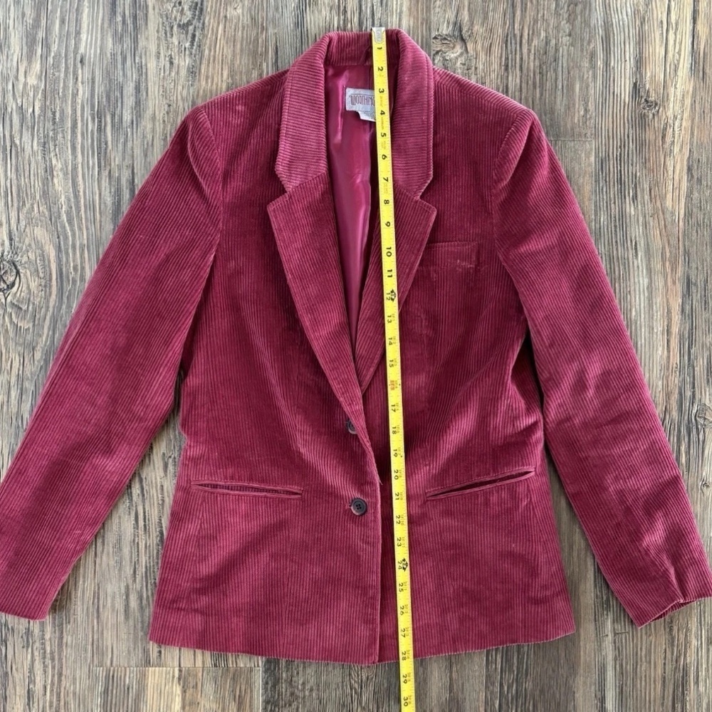 Vtg Worthington Corduroy Blazer Jacket Womens 10 Mauve Pockets Career Preppy - Picture 5 of 10